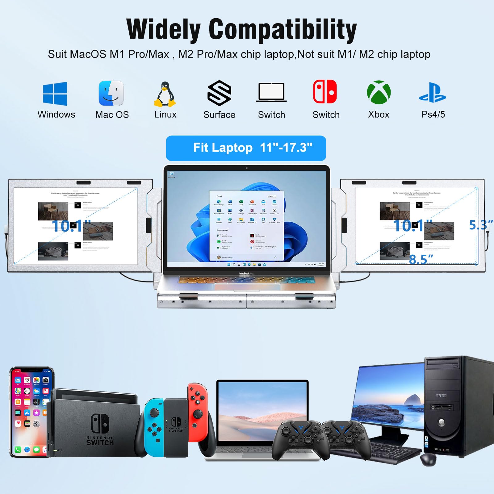 Amazon.co.jp: KEFEYA ノートパソコン画面エクステンダー 11